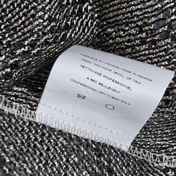 JS Collections Metallic Twin Set Womens 16 Silver Knit Party Formal Y2K Vintage - Picture 12 of 12